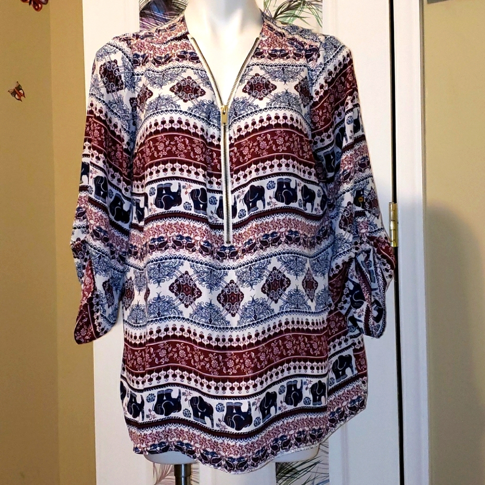Women's Blouse with Zipper